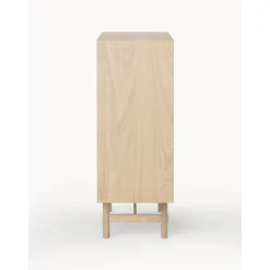 Credenza Alta In Legno Di Quercia Con Ante Diana*Westwing Collection New
