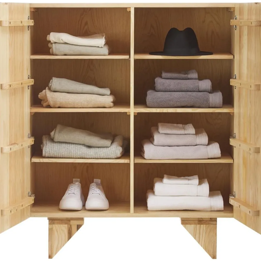 Credenza Alta In Legno Di Frassino Massiccio Con Ante Louis*Westwing Collection Best