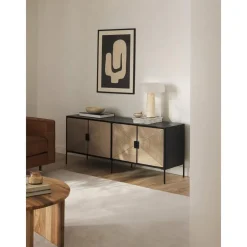 Credenza Bassa Con Ante In Legno Di Mango Massiccio June*Westwing Collection New