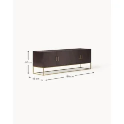 Credenza Bassa In Legno Di Mango Massiccio Lyle*Westwing Collection New