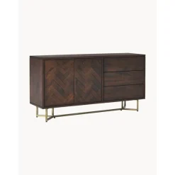 Credenza Con Ante In Legno Massiccio A Spina Di Pesce Luca*Westwing Collection Outlet