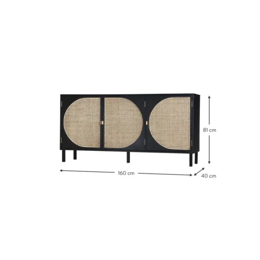 Credenza Fatta A Mano In Legno Sungkai Con Intreccio Viennese Lizzie*HKliving Discount