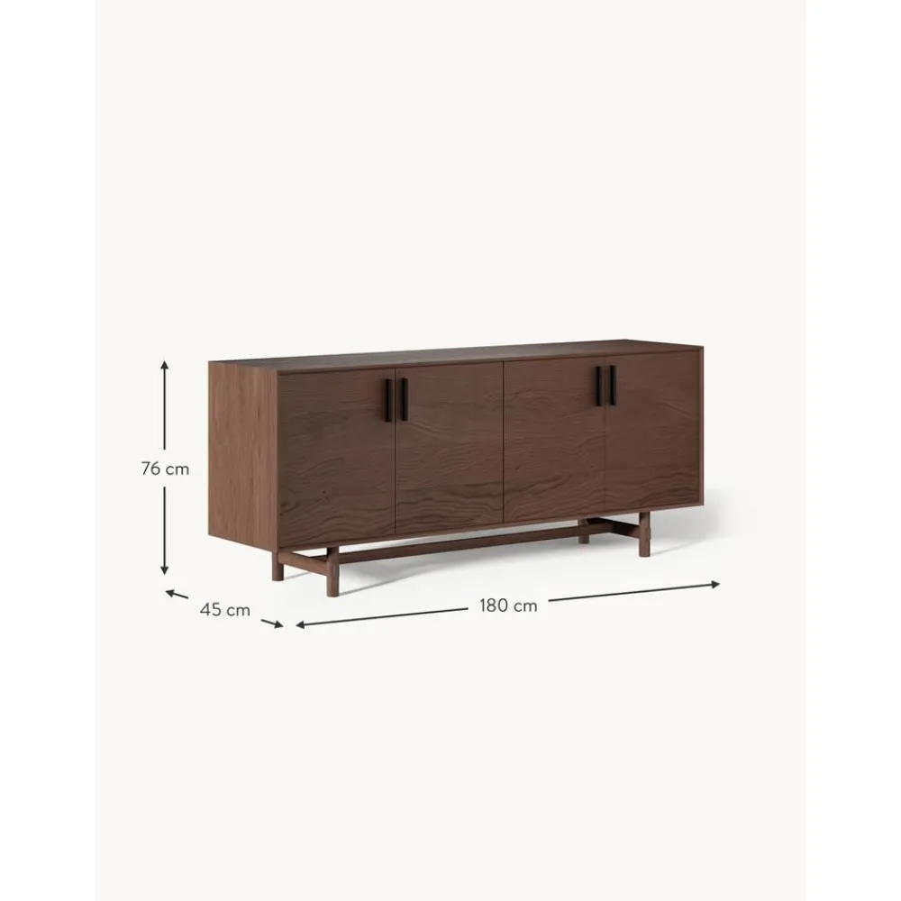 Credenza In Legno Di Quercia Con Ante Diana*Westwing Collection Outlet