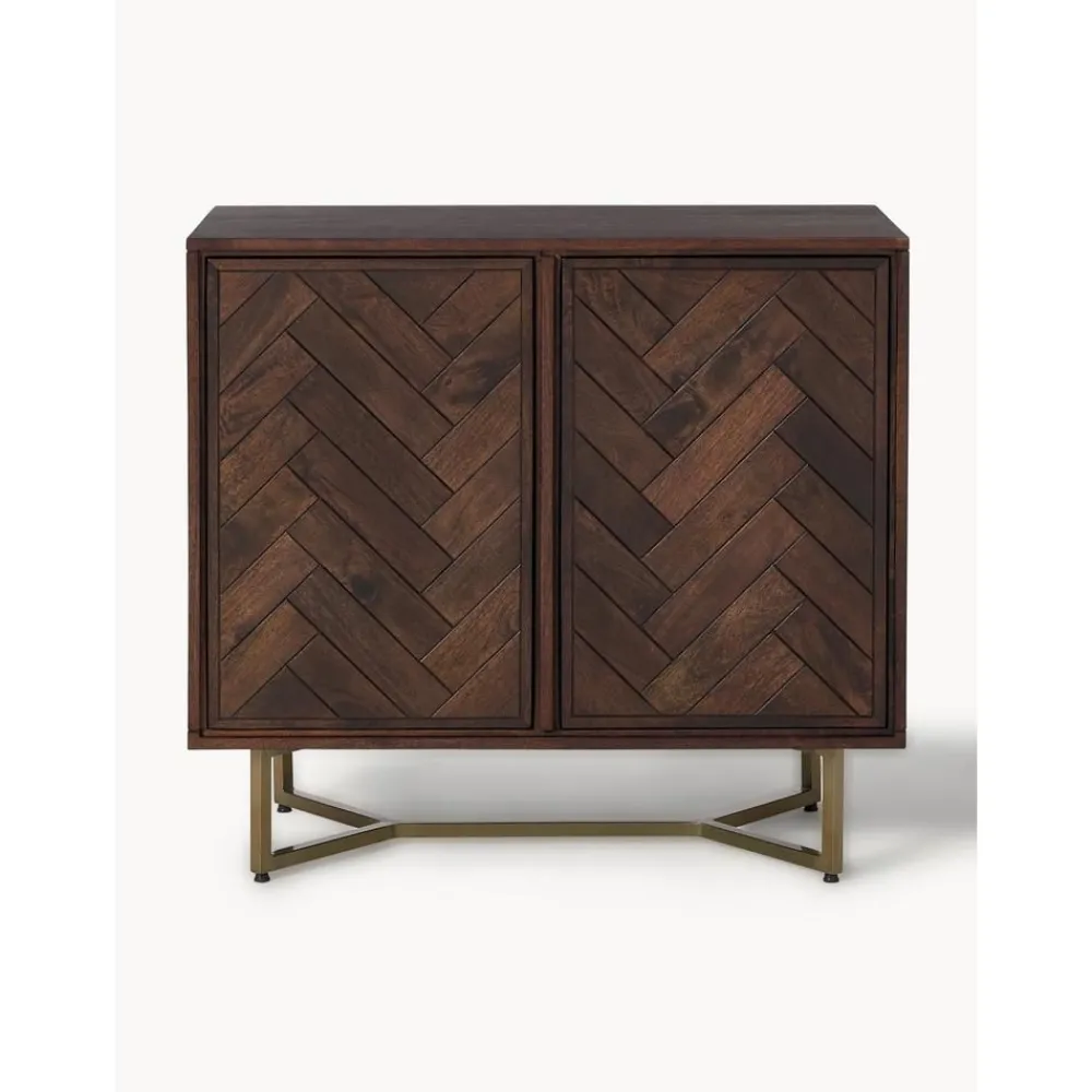 Credenza In Legno Massiccio Con Motivo Spina Di Pesce Luca*Westwing Collection Best