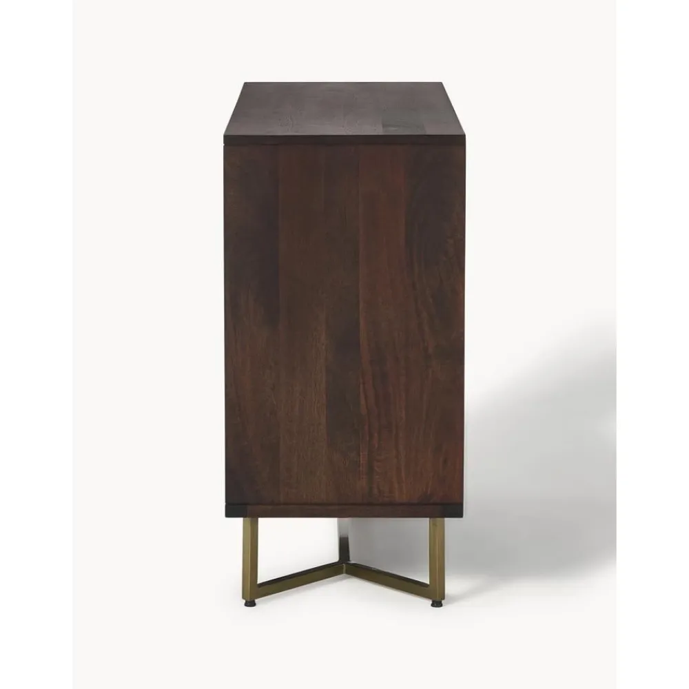 Credenza In Legno Massiccio Con Motivo Spina Di Pesce Luca*Westwing Collection Best