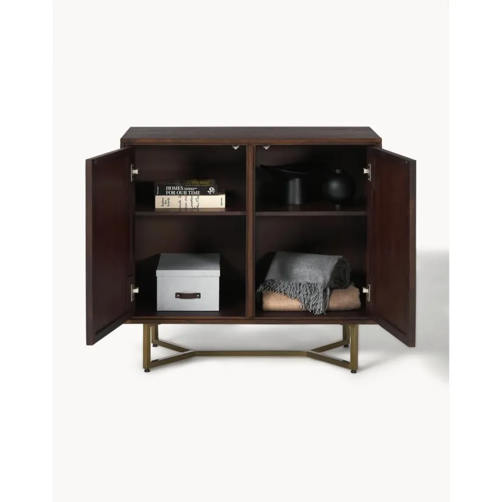 Credenza In Legno Massiccio Con Motivo Spina Di Pesce Luca*Westwing Collection Best