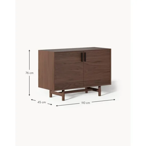 Credenza Piccola In Legno Di Quercia Con Ante Diana*Westwing Collection New