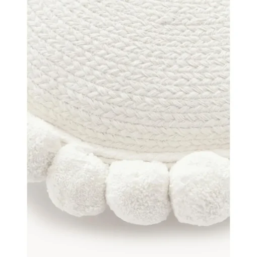 Cuscino Arredo Imbottito Bianco Con Pompon Deva*Westwing Collection Hot
