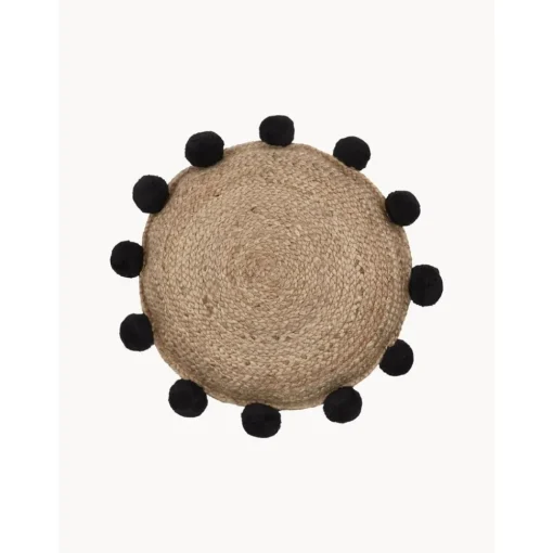 Cuscino Arredo In Juta Con Pompon Fiko*Westwing Collection Discount