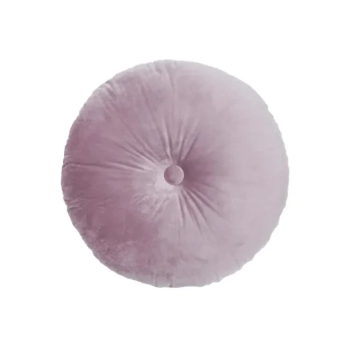 Cuscino Rotondo In Velluto Lucido Rosa Cipria Monet*Westwing Collection Sale