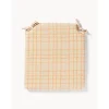 Cuscino Sedia In Cotone A Quadri Con Ricamo Orla*Westwing Collection New