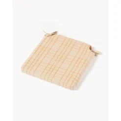 Cuscino Sedia In Cotone A Quadri Con Ricamo Orla*Westwing Collection New