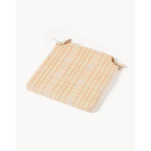 Cuscino Sedia In Cotone A Quadri Con Ricamo Orla*Westwing Collection New