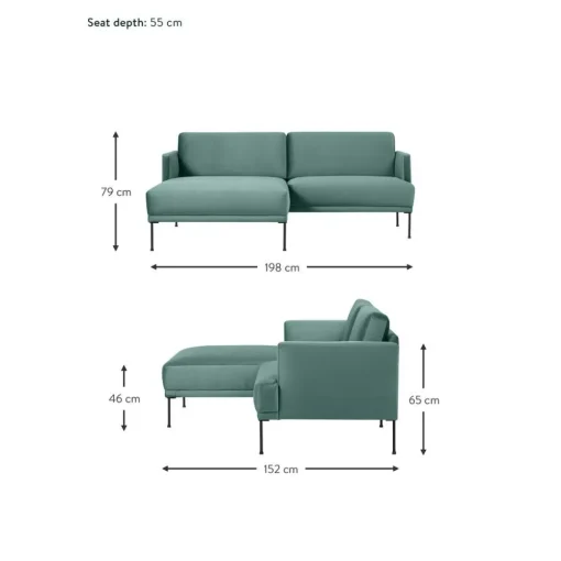 Divanetto Angolare In Velluto Fluente*Westwing Collection Sale