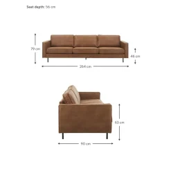 Divano 3 Posti In Pelle Riciclata Hunter*Westwing Collection Hot