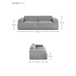 Divano 3 Posti In Velluto A Coste Melva*Westwing Collection Online