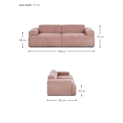 Divano 3 Posti In Velluto A Coste Melva*Westwing Collection Sale