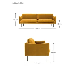 Divano 3 Posti In Velluto Moby*Westwing Collection Discount