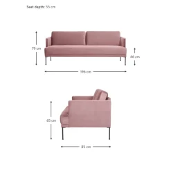 Divano 3 Posti In Velluto Fluente*Westwing Collection Online