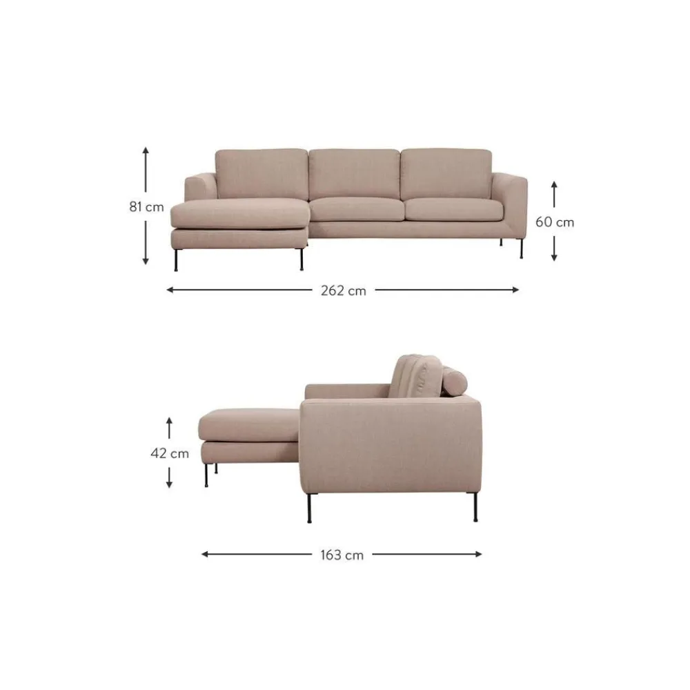 Divano Angolare 3 Posti Cucita*Westwing Collection New