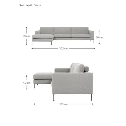 Divano Angolare 4 Posti Cucita*Westwing Collection New