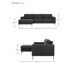 Divano Angolare 3 Posti Cucita*Westwing Collection Discount