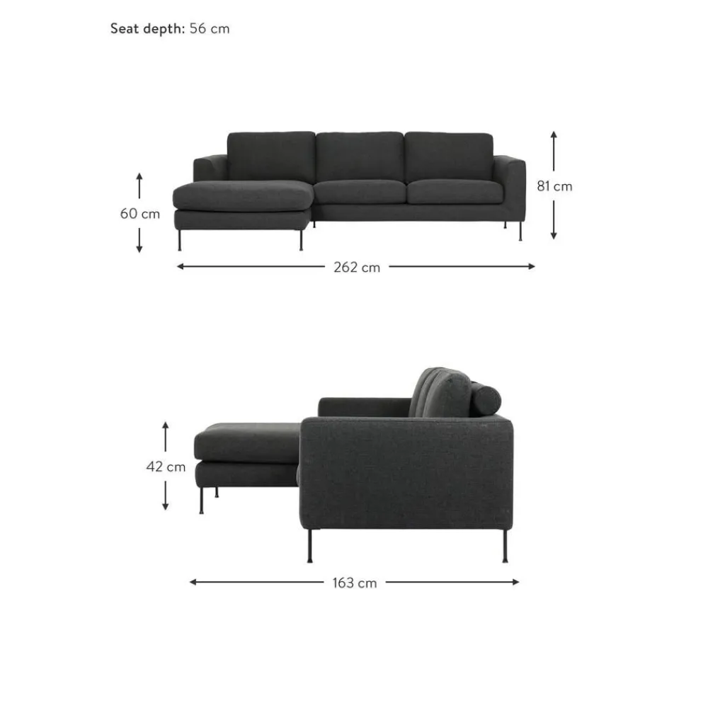 Divano Angolare 3 Posti Cucita*Westwing Collection Discount