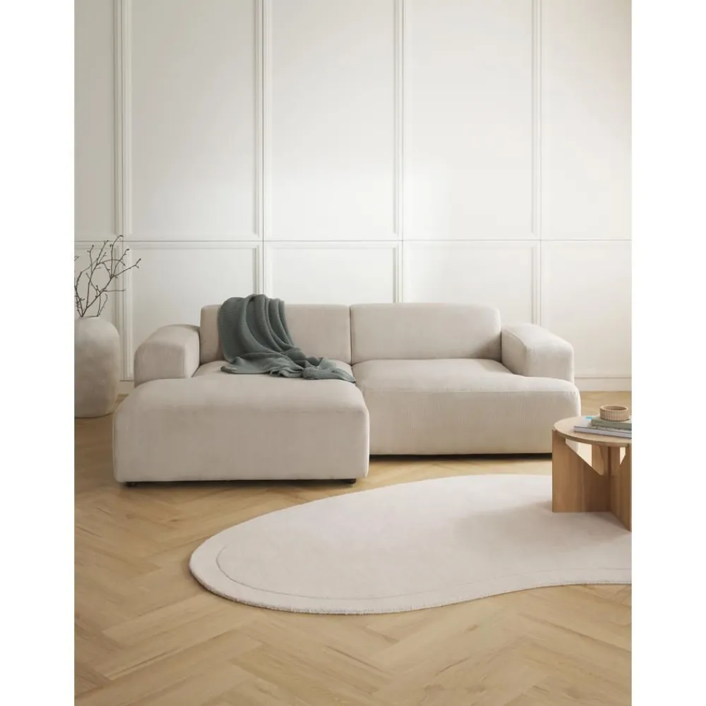 Divano Angolare 3 Posti In Velluto A Coste Melva*Westwing Collection Fashion