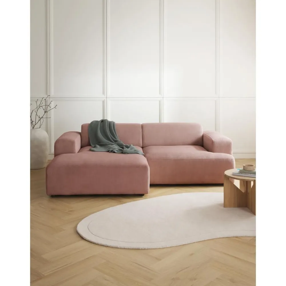 Divano Angolare 3 Posti In Velluto A Coste Melva*Westwing Collection Fashion