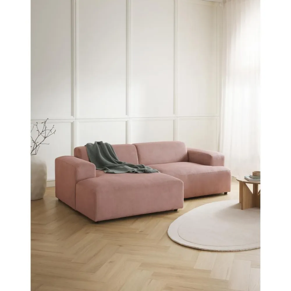 Divano Angolare 3 Posti In Velluto A Coste Melva*Westwing Collection Fashion