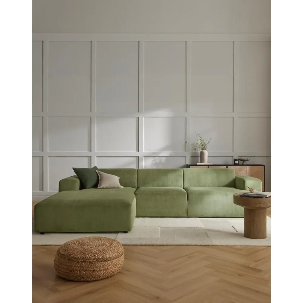 Divano Angolare 4 Posti In Velluto A Coste Melva*Westwing Collection Hot