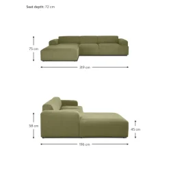 Divano Angolare 4 Posti In Velluto A Coste Melva*Westwing Collection Hot