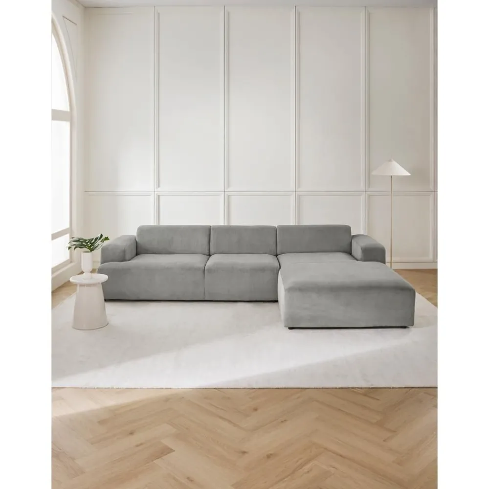 Divano Angolare A 4 Posti In Velluto A Coste Melva*Westwing Collection Outlet