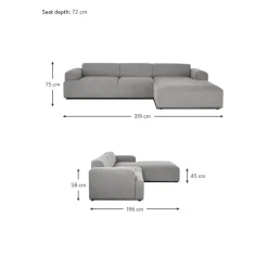 Divano Angolare A 4 Posti In Velluto A Coste Melva*Westwing Collection Outlet