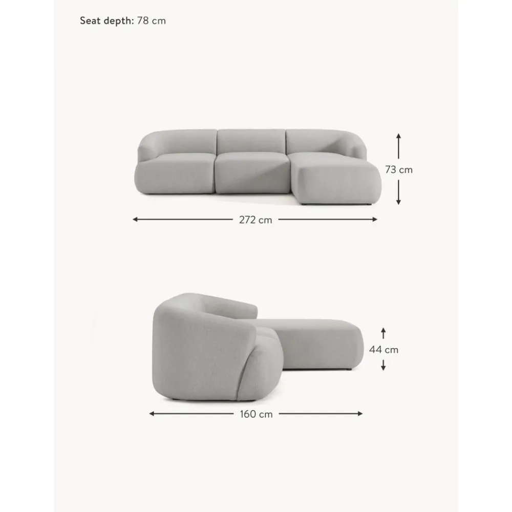 Divano Angolare Componibile 3 Posti Sofia*Westwing Collection Hot