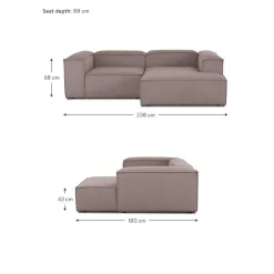 Divano Angolare Componibile In Velluto A Coste Lennon*Westwing Collection Best