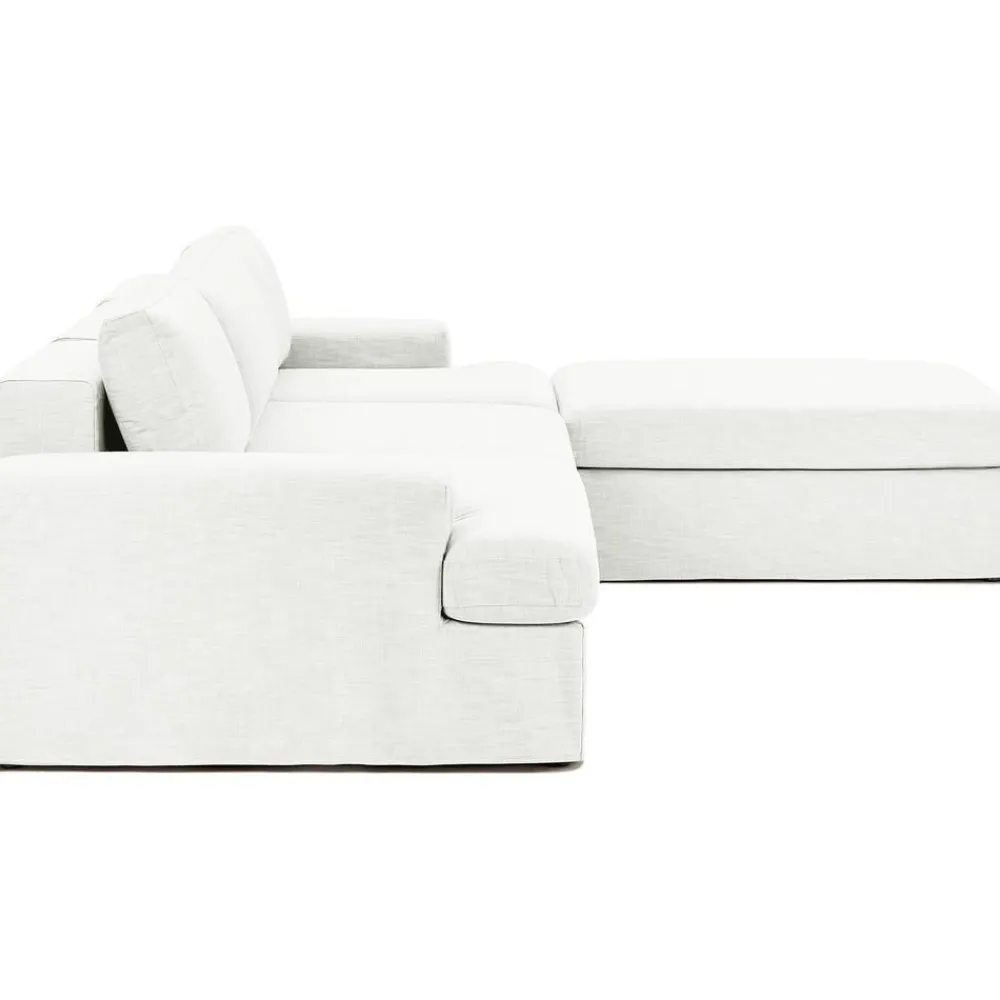 Divano Angolare Componibile 4 Posti Con Rivestimento Sfoderabile Russell*Westwing Collection New