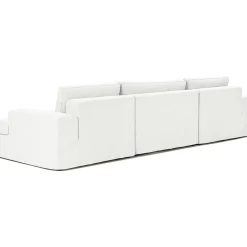 Divano Angolare Componibile 4 Posti Con Rivestimento Sfoderabile Russell*Westwing Collection New