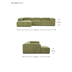 Divano Angolare Componibile In Velluto A Coste Lennon*Westwing Collection Clearance