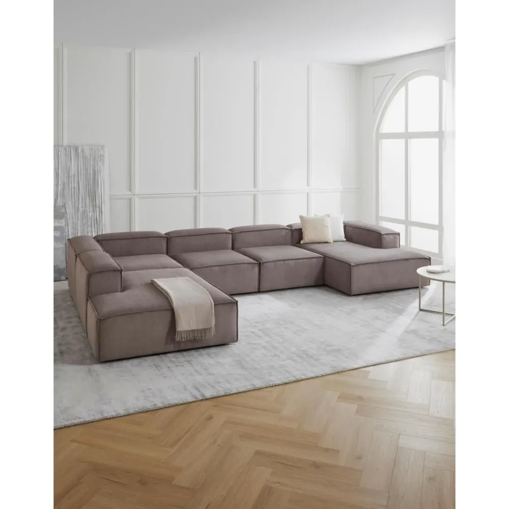 Divano Angolare Componibile In Velluto A Coste Lennon*Westwing Collection Sale