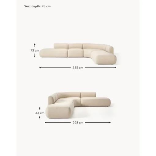 Divano Angolare Componibile 4 Posti Sofia*Westwing Collection Hot