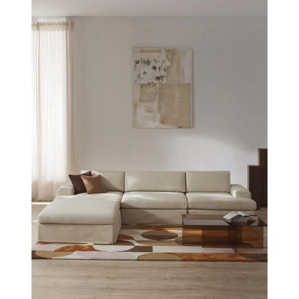 Divano Angolare Componibile 4 Posti Con Rivestimento Sfoderabile Russell*Westwing Collection Discount