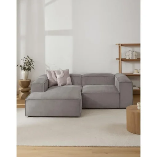 Divano Angolare Componibile In Velluto A Coste Lennon*Westwing Collection New