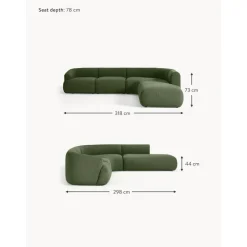 Divano Angolare Componibile 4 Posti In Boucle Sofia*Westwing Collection New