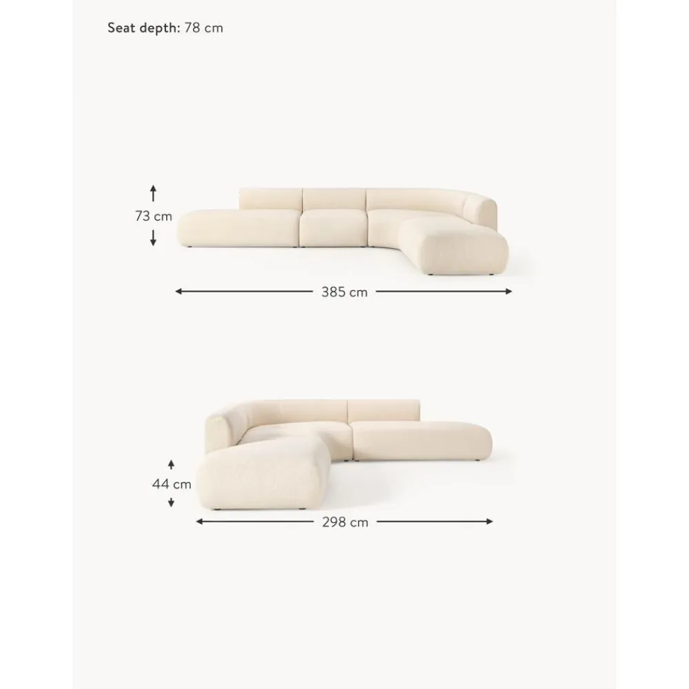Divano Angolare Componibile 4 Posti In Boucle Sofia*Westwing Collection Discount