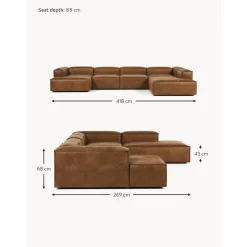 Divano Angolare Componibile In Pelle Riciclata Lennon*Westwing Collection Discount