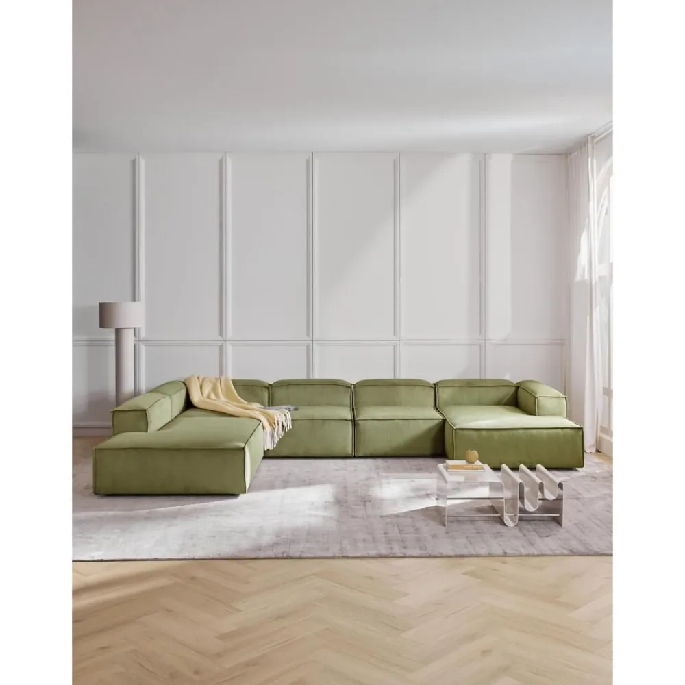 Divano Angolare Componibile In Velluto A Coste Lennon*Westwing Collection Clearance