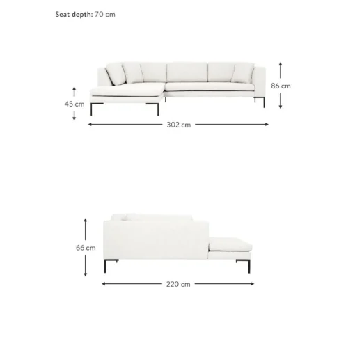 Divano Angolare Con Piedini In Metallo Emma*Westwing Collection Discount