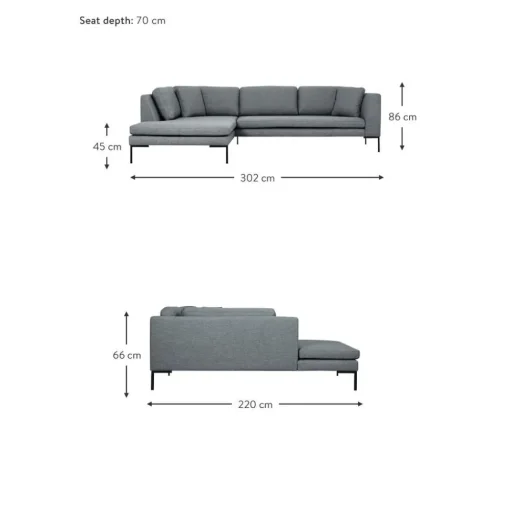 Divano Angolare Con Piedini In Metallo Emma*Westwing Collection Sale