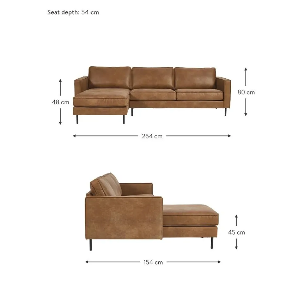 Divano Angolare In Pelle Riciclata Hunter*Westwing Collection Fashion